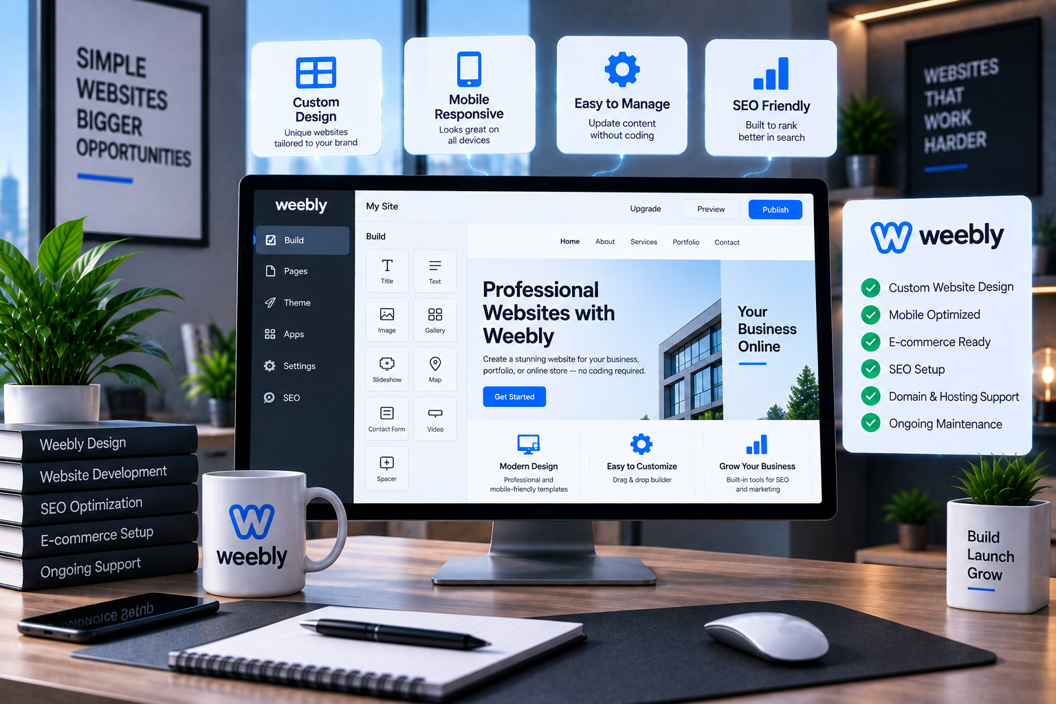 Illustration for SearchInvent Weebly website design
