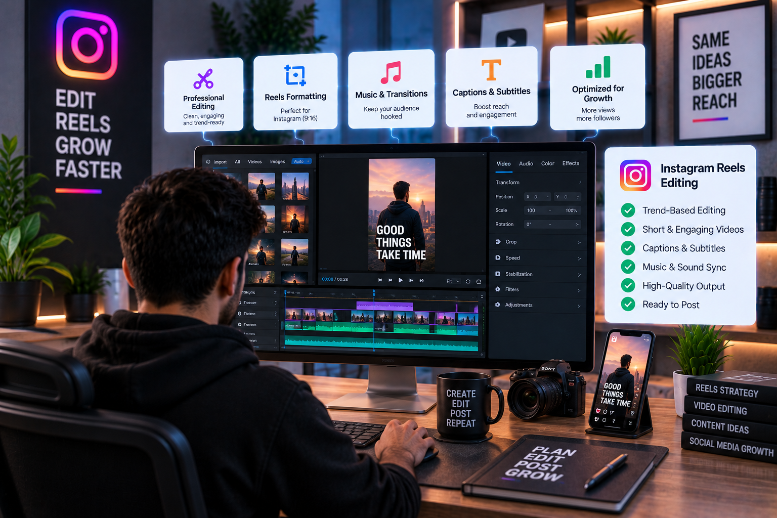Illustration for SearchInvent Instagram Reels editing
