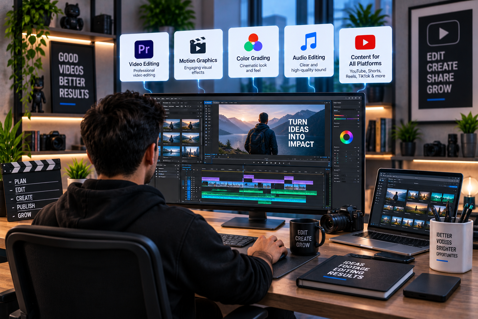 Illustration for SearchInvent video editing services