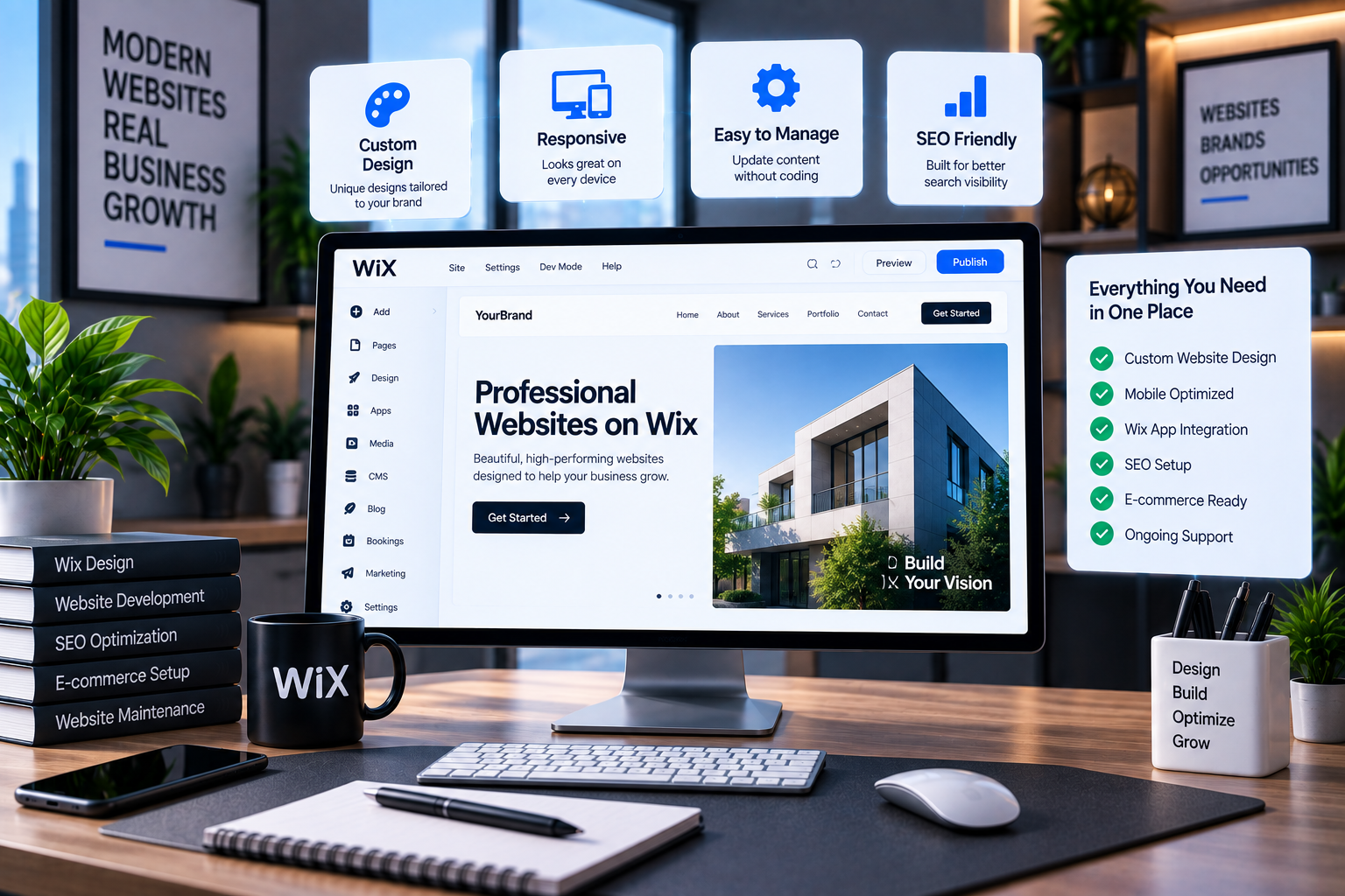Illustration for SearchInvent Wix website design