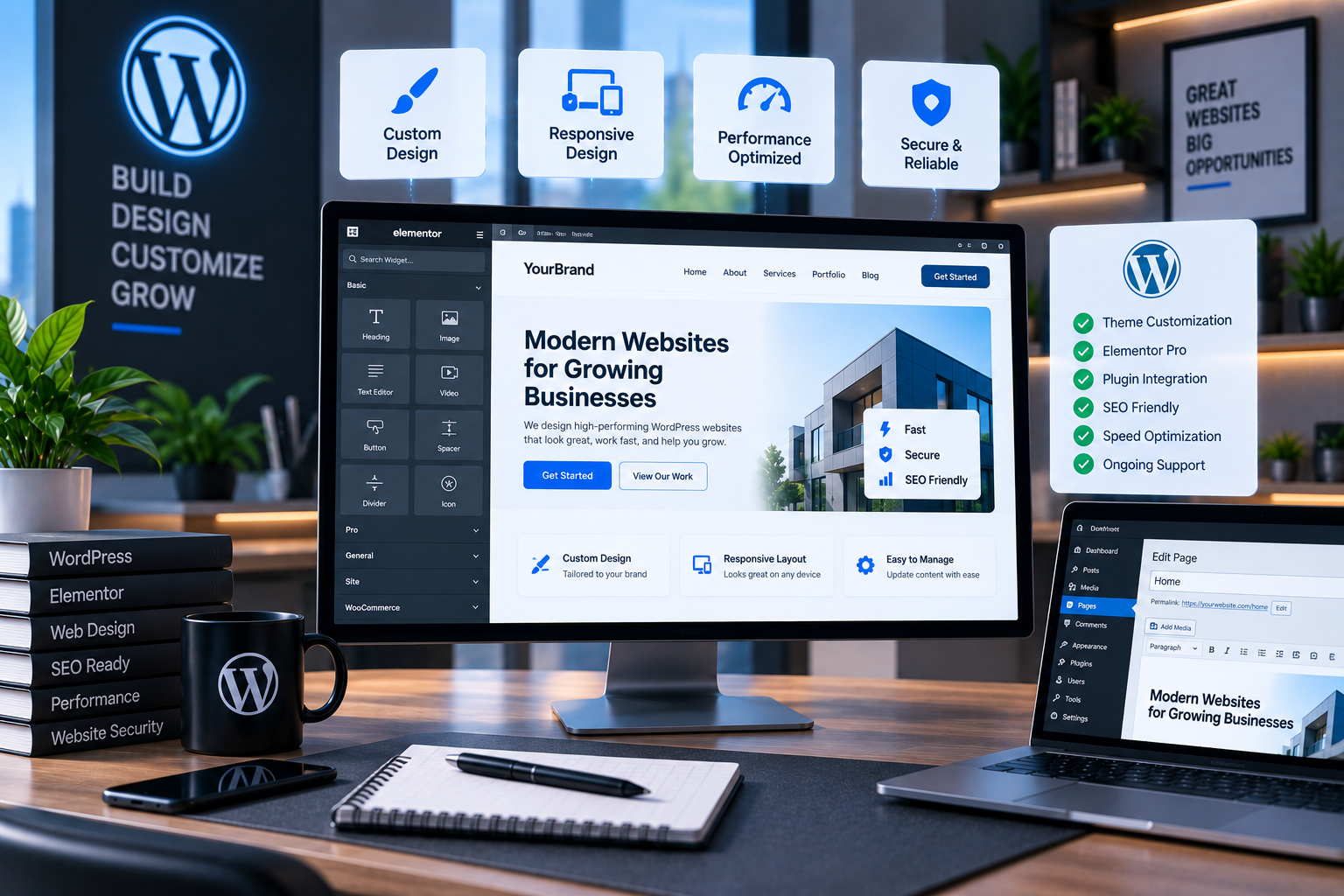 Illustration for SearchInvent WordPress website design